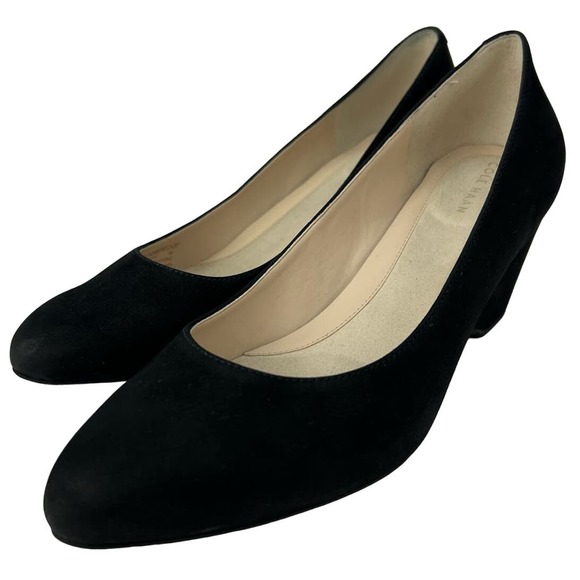 Cole Haan Shoes - COLE HAAN Waterproof Suede The Go-to Wedge Black Wedge Slip On Pumps Size 8